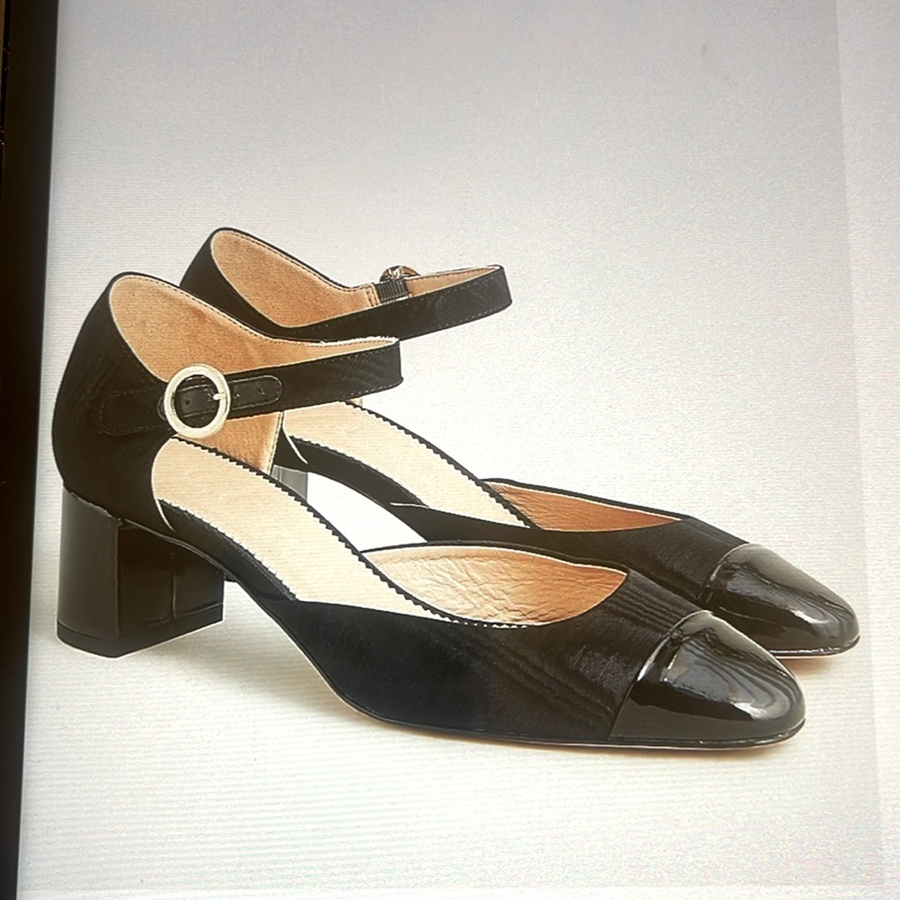 J. Crew Millie ankle-strap Heels in Moiré